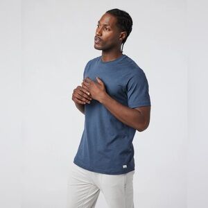 Vuori  Short Sleeve Ponto Performance Tee Core Colors: Azure Heather(EUC)